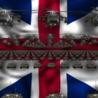 War flag 3D animation UK