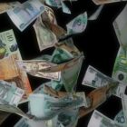 Falling banknotes money video