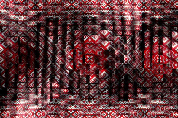 Embroidery Ukrainian ornament video motion background