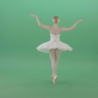 ballet dancing woman on green screen. Video