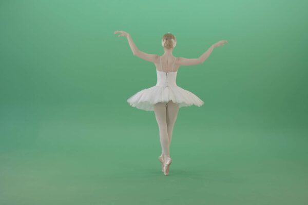 ballet dancing woman on green screen. Video