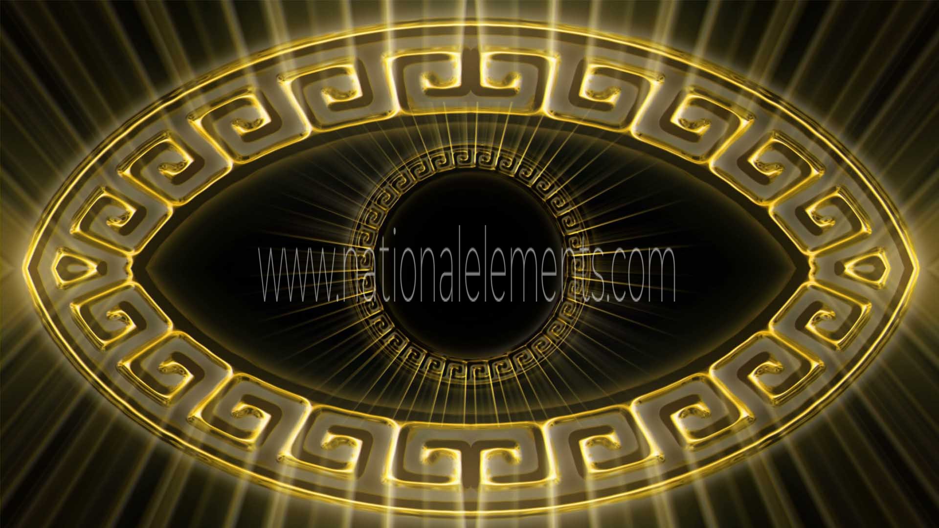 golden Greek symbols