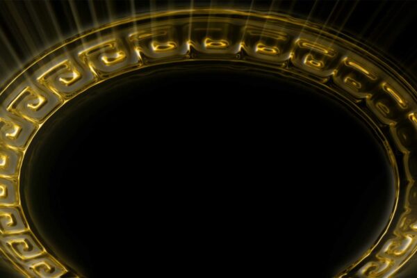 golden Greek symbols