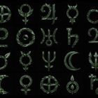 Astrology symbols signs stock photo