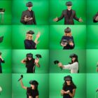 VR People Stock photos green screen